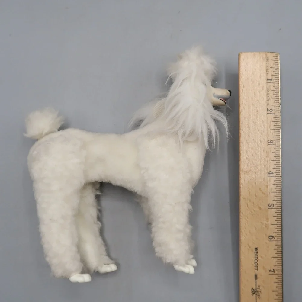 1980 Barbie Poodle Prince Dog Vintage Poseable White Fluffy Vinyl Face and Feet